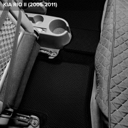3D коврики EVA с бортами Kia Rio II седан, хэтчбек (2005-2011)