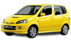 2D коврики EVA в салон и багажник на Daihatsu YRV, правый руль (2000-2005)